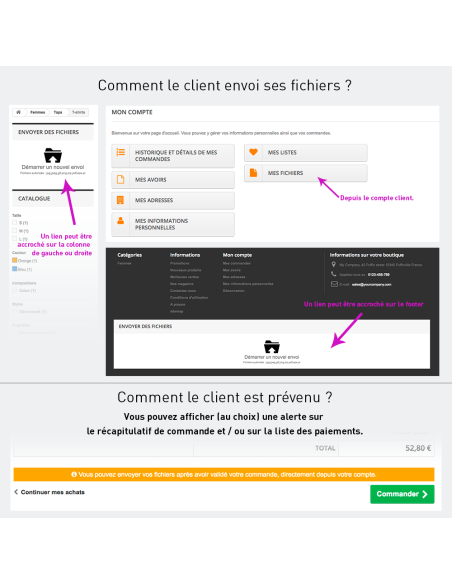 Upload files by customer