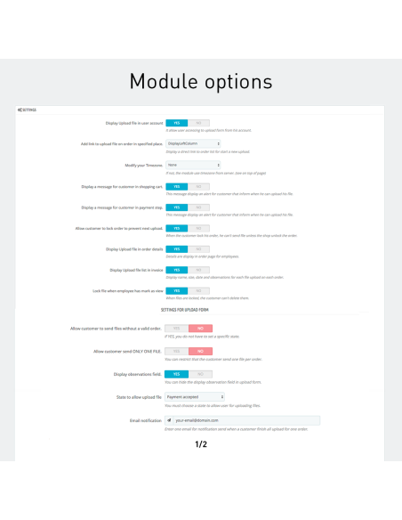 Upload files by customer