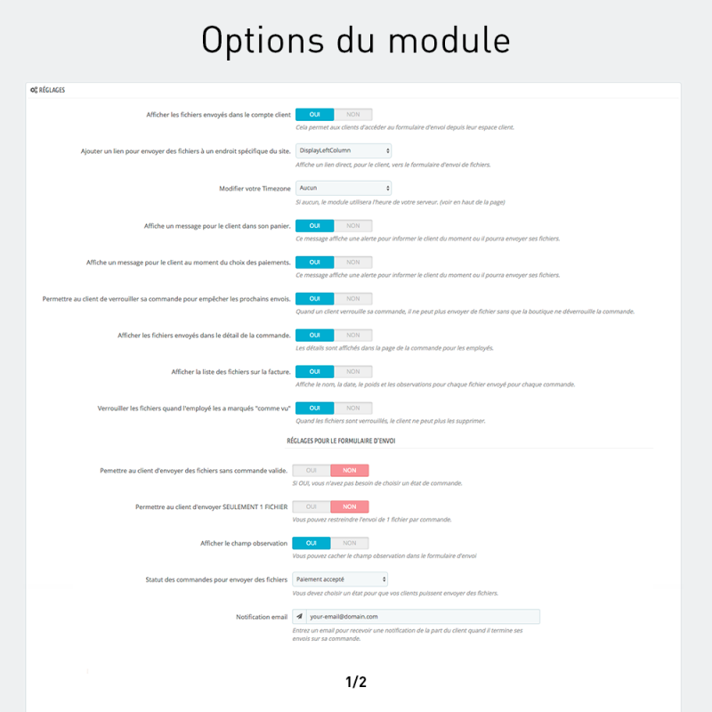Upload files by customer