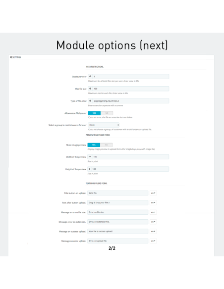 Upload files by customer