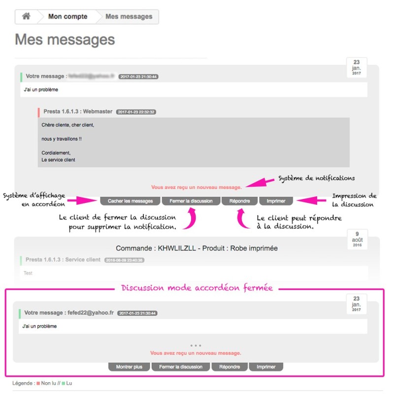 SAV et discussions en front