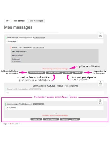 SAV et discussions en front
