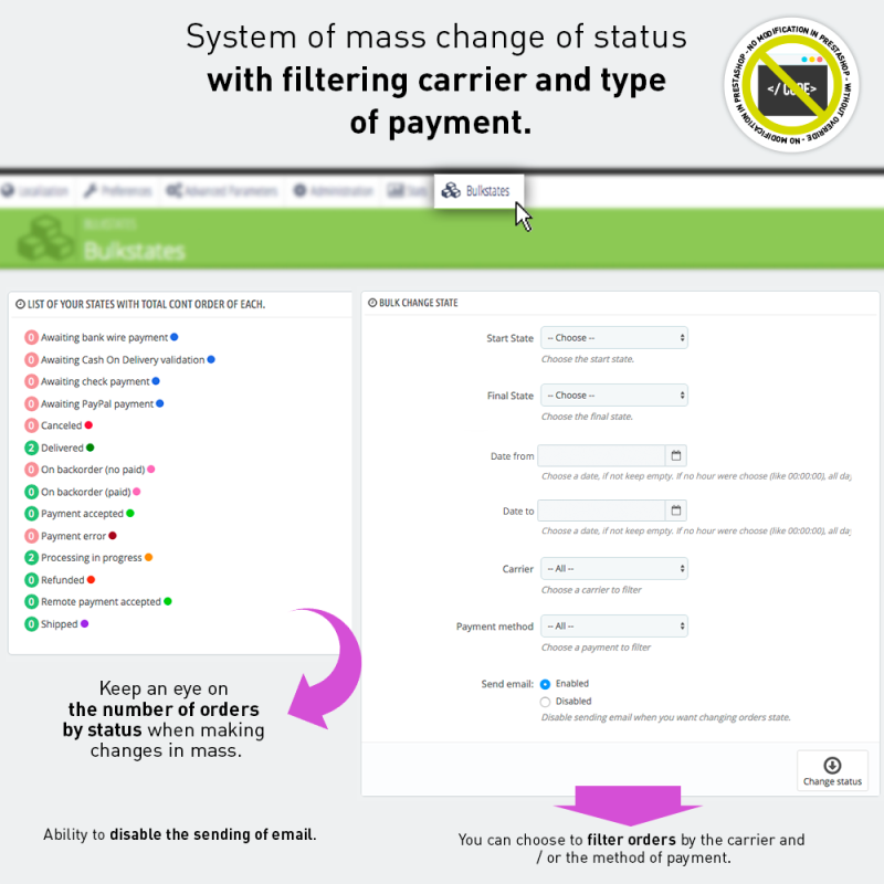 Plus d'infos sur les commandes