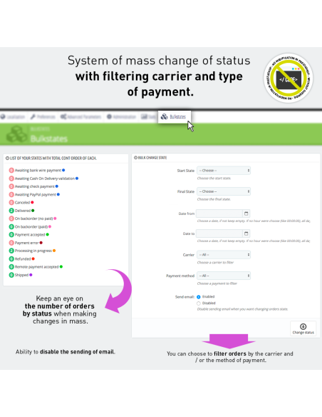 Plus d'infos sur les commandes